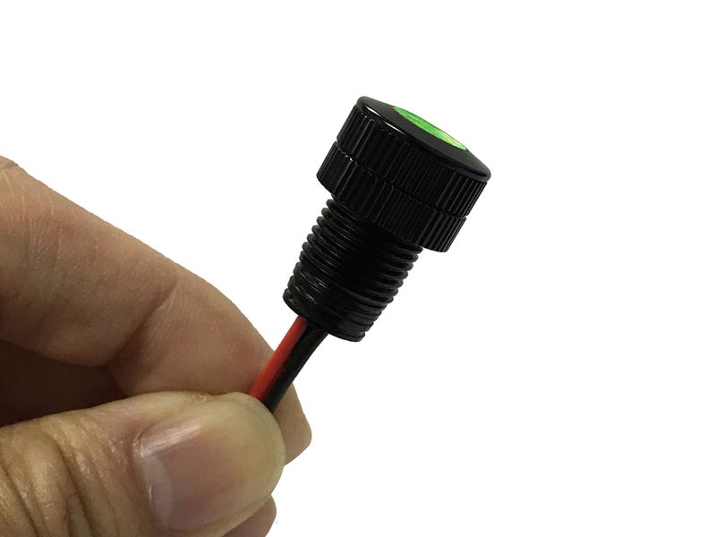 Oznium BRIGHTEST Light Bolt - Flush Mount 12V LED Light for Bumper, Grille, Cars Interior, Dash, Ambient Lighting, Motorcycle w/SLEEK Aluminum Housing & Screw Nut (11 mm Black, Green LED) - Image 2